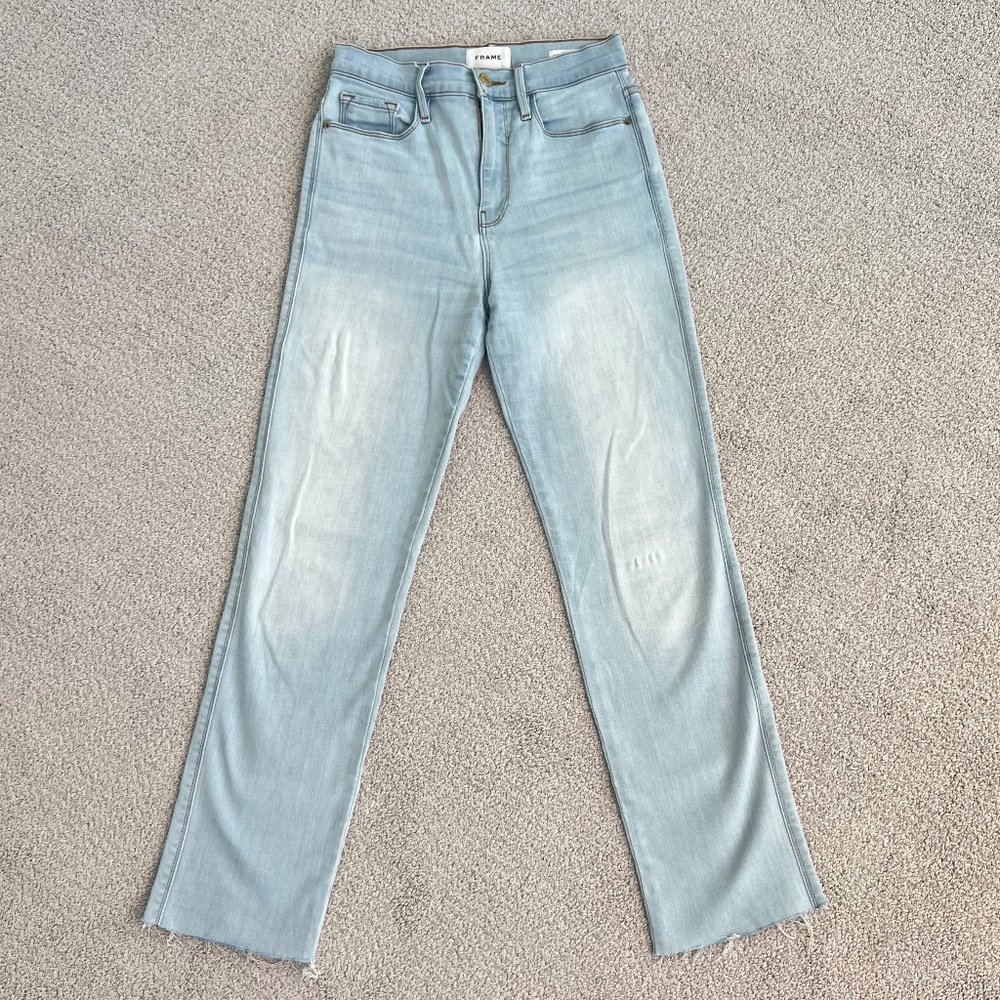 FRAME Le Sylvie high-rise straight-leg jeans, size 26